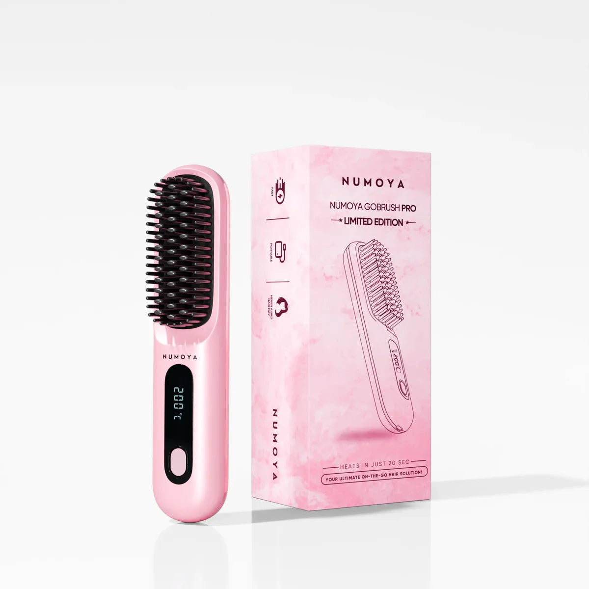 Numoya Portable Straightener Brush - GoBrush PRO
